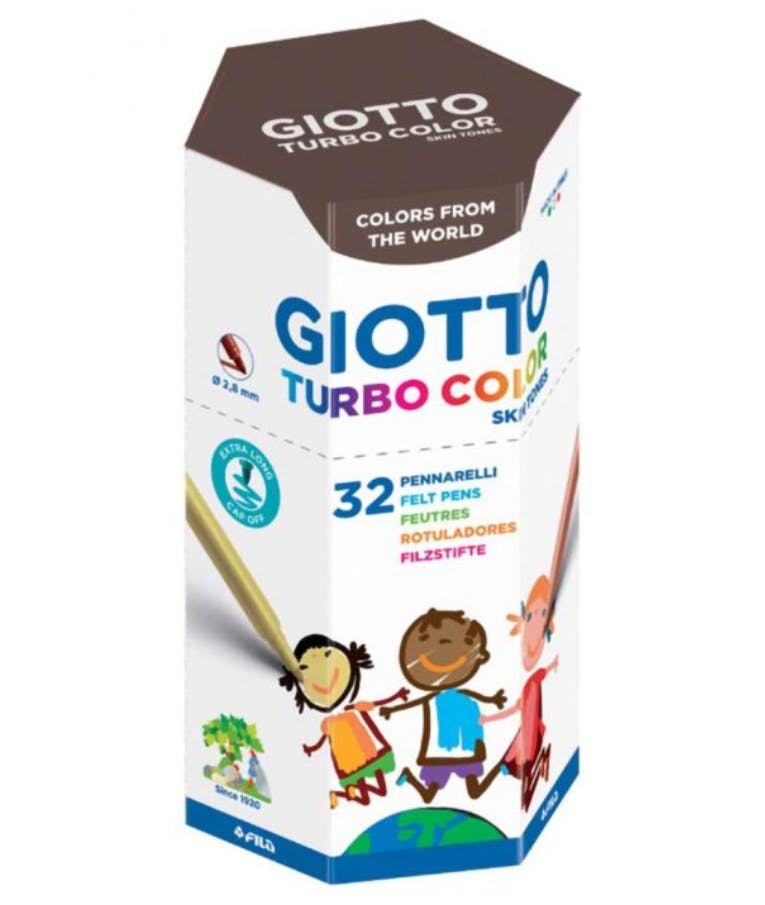 Giotto Turbo Color Skin Tones Μαρκαδόροι Ζωγραφικής 32 χρώματα Skin tones 526500