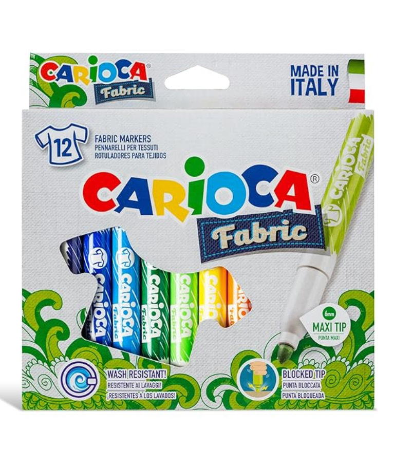 Carioca  Fabric Paint Blister 6 τεμαχίων Μαρκαδόροι για Βαφή Ρούχων 42139