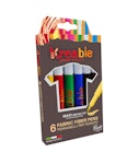 Toy Color Μαρκαδόροι Υφάσματος KREABLE Fabric Fiber Pens  Χοντροί Σετ 6τμχ  0047