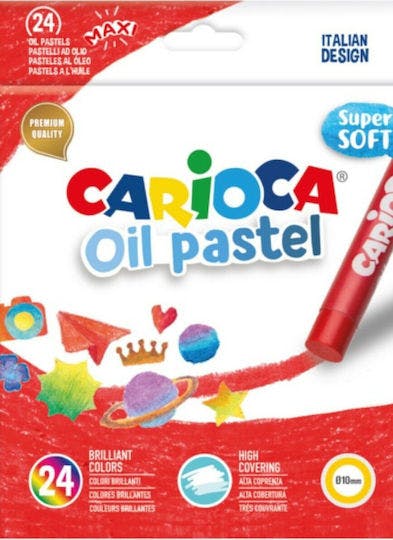 Λαδομπογιές Ζωγραφικής  Oil Crayons  σετ 24 τεμαχίων - 24 χρώματα 10mm Πάχος 43278