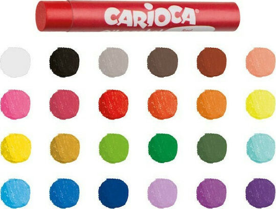 CARIOCA - Λαδομπογιές Ζωγραφικής  Oil Crayons  σετ 24 τεμαχίων - 24 χρώματα 10mm Πάχος 43278