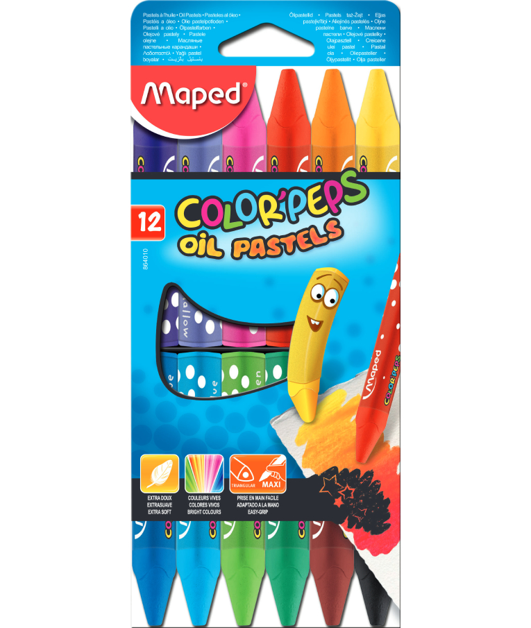 Maped Λαδοπαστέλ Color Peps Oil Pastels 12 χρωμάτων 864010 Λαδομπογιές