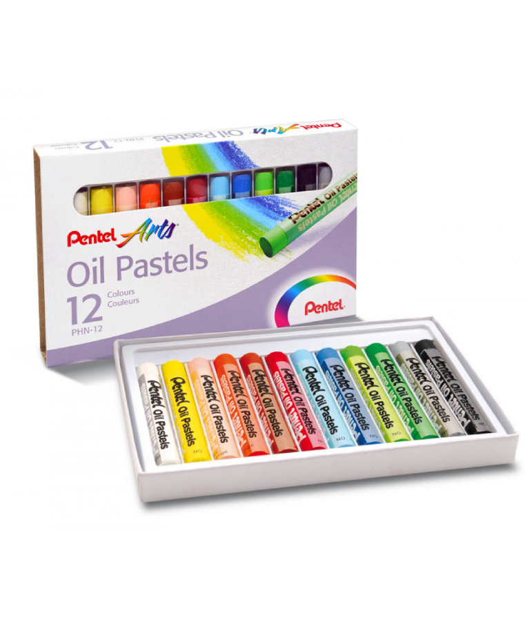 Λαδοπαστέλ Oil-pastel Pentel 12 Χρωμάτων  PHN-12-U