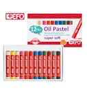 +Efo Λαδοπαστέλ Super Soft Oil Pastel 12 Χρωμάτων 10mm διάμετρο 325412