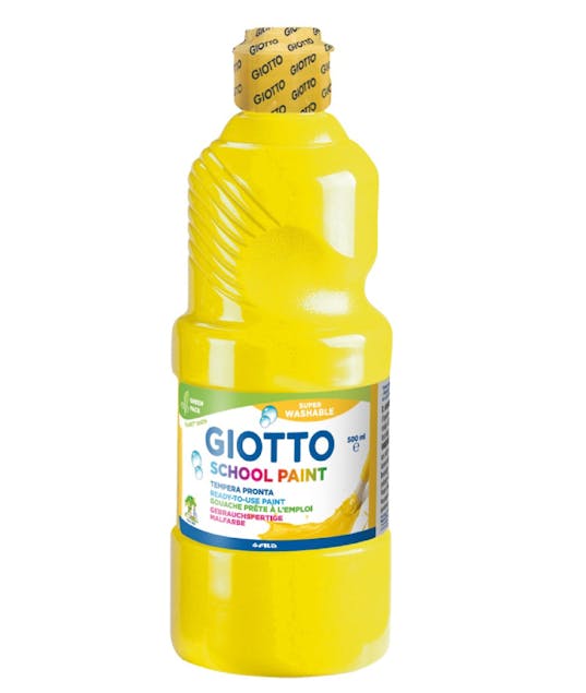 GIOTTO - Giotto Σχολική Τέμπερα Νερού Yellow Κίτρινο School Paint 500ml  535302