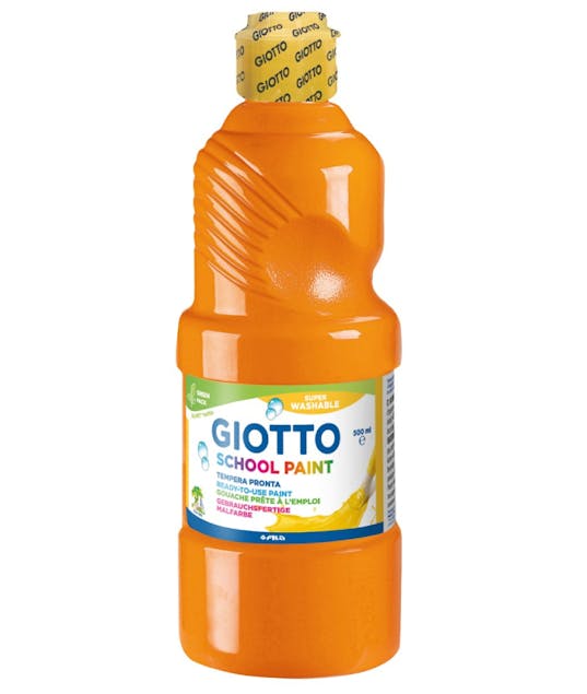 GIOTTO - Giotto Σχολική Τέμπερα Νερού Orange Πορτοκαλί School Paint 500ml  535305