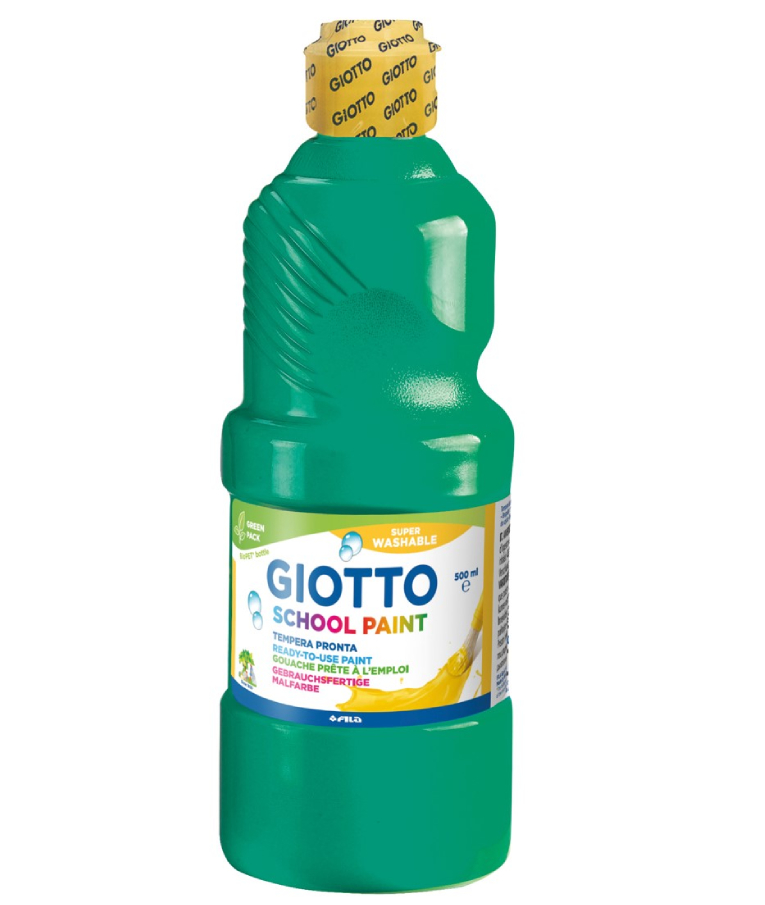 GIOTTO - Giotto Σχολική Τέμπερα Νερού Green Πράσινο School Paint 500 ml  535312