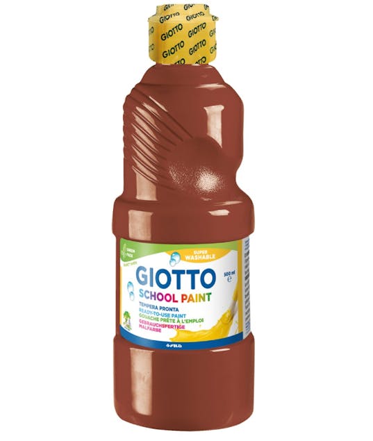 GIOTTO - Giotto Σχολική Τέμπερα Νερού Καφέ Brown School Paint 500ml  535328