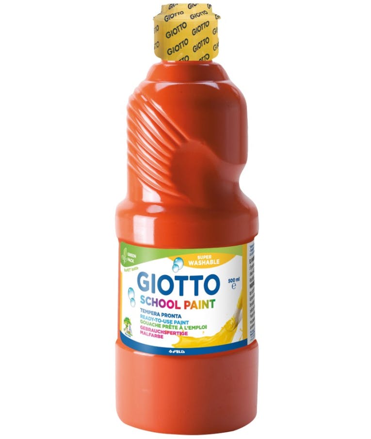 GIOTTO - Giotto Σχολική Τέμπερα Νερού Κόκκινο Scarlet Red School Paint 500ml  535308