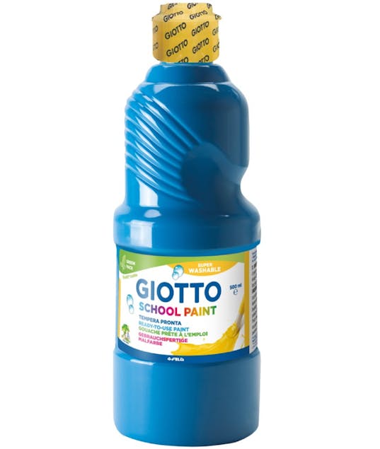 GIOTTO - Giotto Σχολική Τέμπερα Νερού Light Blue (cyan) Γαλάζιο School Paint 500ml  535315