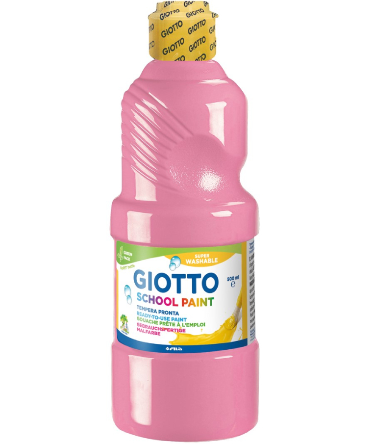GIOTTO - Giotto Σχολική Τέμπερα Νερού Ροζ Pink School Paint 500ml  535306