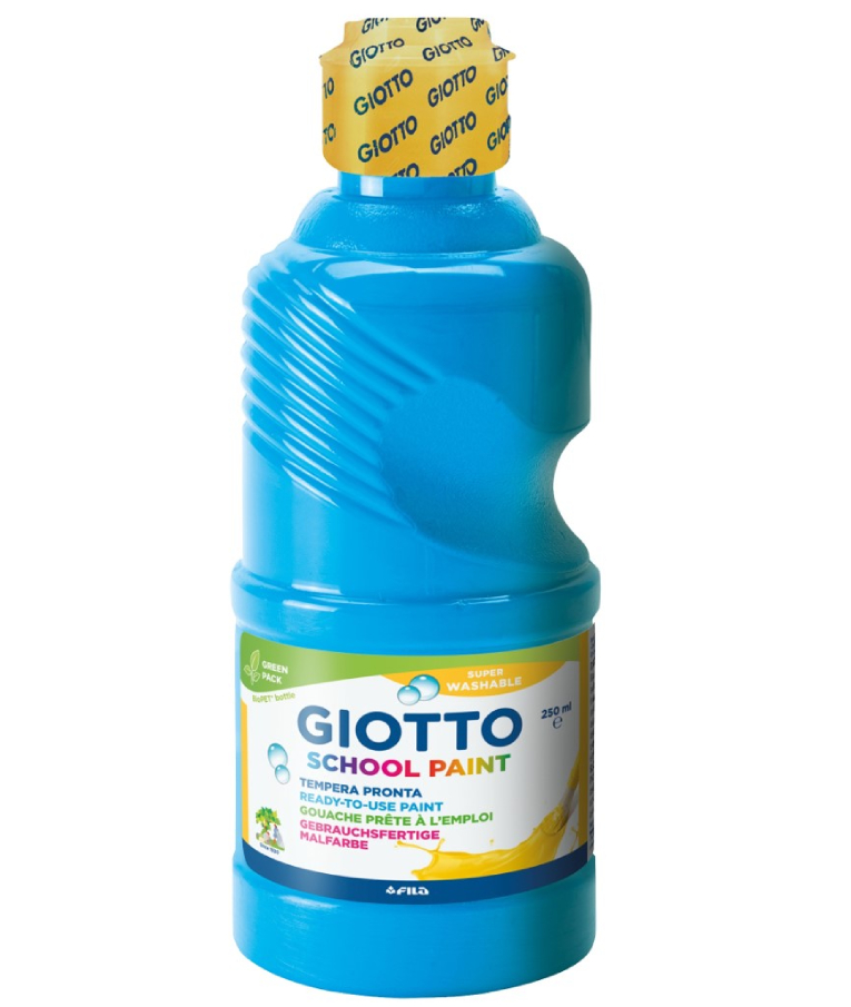 GIOTTO - Giotto Σχολική Τέμπερα Νερού Light Blue Γαλάζιο School Paint 250ml  530815