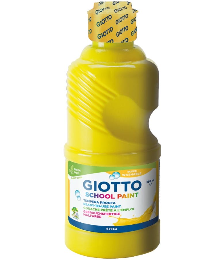 Giotto Σχολική Τέμπερα Νερού Κίτρινο Yellow School Paint 250ml  530802