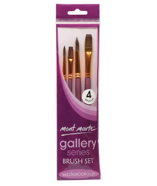 MONT MARTE - Mont Marte Gallery Πινέλα Ακουαρέλας Σετ των 4τμχ Brushes Watercolour Set of 4pcs BMHS0028 V05
