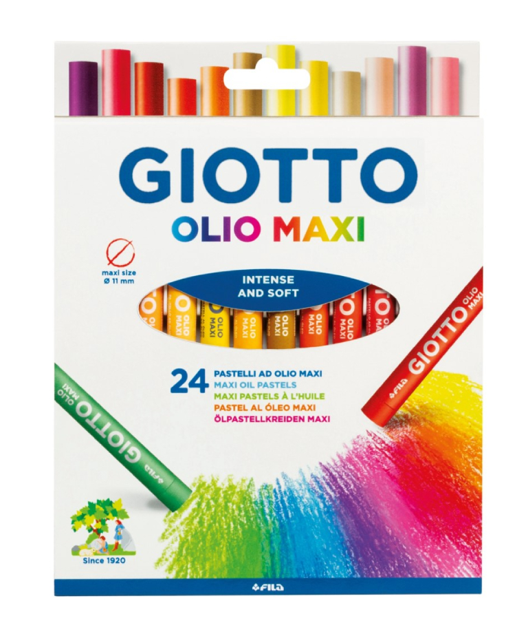 GIOTTO - Λαδοπαστέλ Giotto Olio Maxi Oil Pastel 24 χρωμάτων 11mm 293800