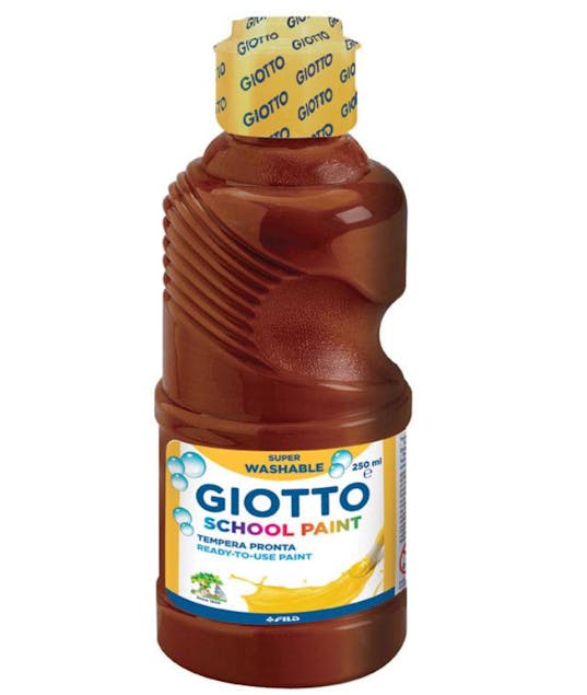 GIOTTO - Giotto Σχολική Τέμπερα Νερού Καφέ Brown Red School Paint 250ml  530828