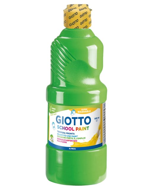 GIOTTO - Giotto Σχολική Τέμπερα Νερού Light Green Λαχανί School Paint 500ml  535311