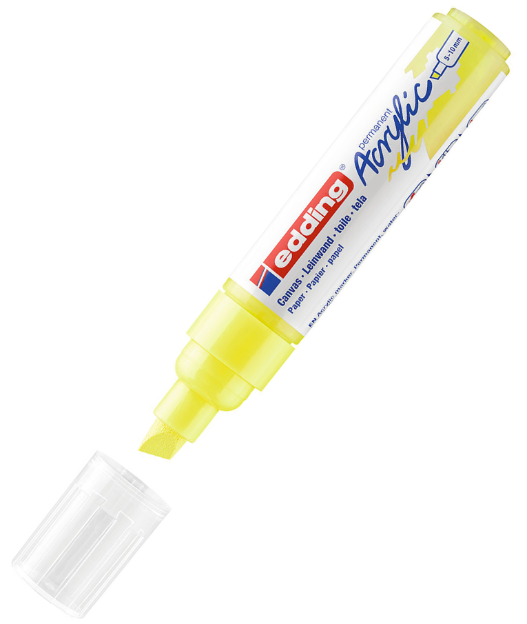 EDDING -  Ακρυλικός Μαρκαδόρος Ζωγραφικής 5000 5-10 mm Fluo Κίτρινο Fluorescent Yellow 5000/065