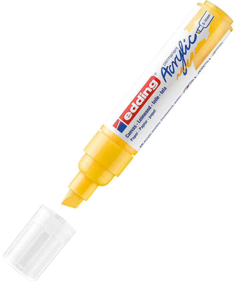EDDING -  Ακρυλικός Μαρκαδόρος Ζωγραφικής 5000 5-10 mm Κίτρινο Traffic Yellow 5000/905