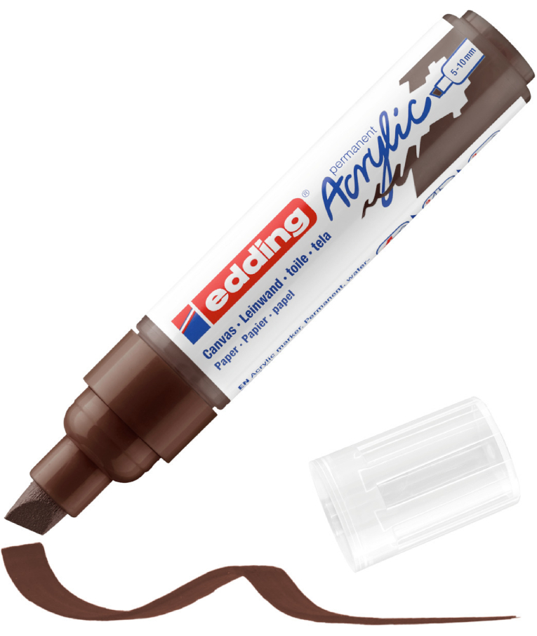 EDDING -  Ακρυλικός Μαρκαδόρος Ζωγραφικής 5000 5-10 mm Καφέ Σοκολατί Chocolate Brown 5000/907