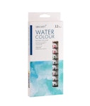Sinoart Water Colour - Τέμπερες Ακουαρέλας σε Σωληνάρια των 12ml Σετ 12τμχ  SFP001