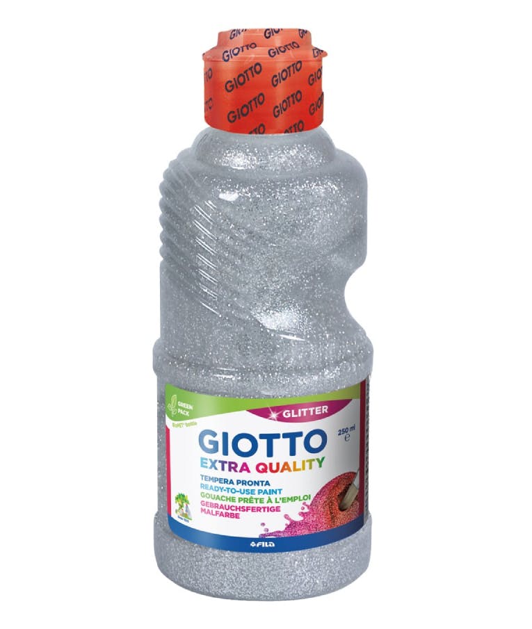 GIOTTO - Giotto Σχολική Τέμπερα Νερού Ασημί με Glitter  School Paint 250ml  531202
