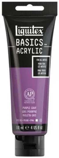 LIQUITEX - Liquitex Basics Acrylic Tempera 118ml Purple Gray Permanent 263 Ακρυλική Τέμπερα 118ml σε Σωληνάριο  LB119263