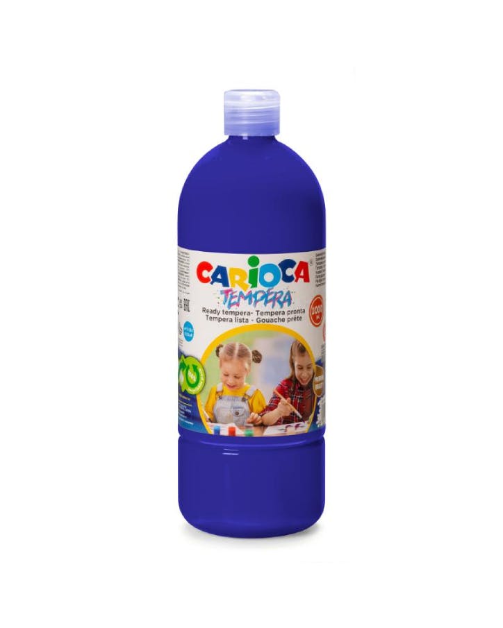 Carioca Τέμπερα Μπουκάλι 1lt Κόκκινο Blue Μπλε 40430/05