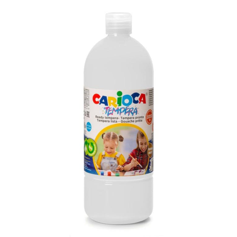 Carioca Τέμπερα Μπουκάλι 1lt Πράσινο White Λευκό 40430/01
