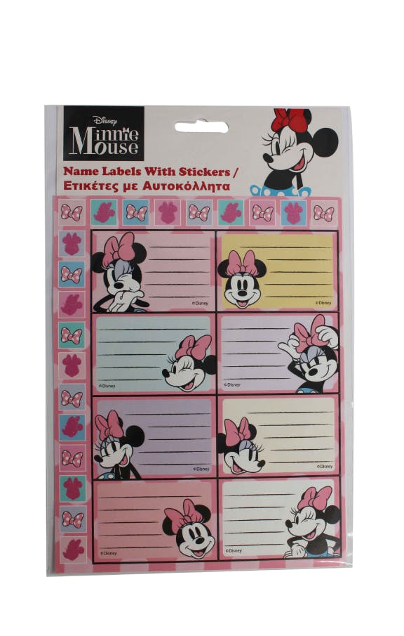 Αυτοκόλλητες Ετικέτες Disney Minnie Mouse 2x8 16τεμ 773-14449