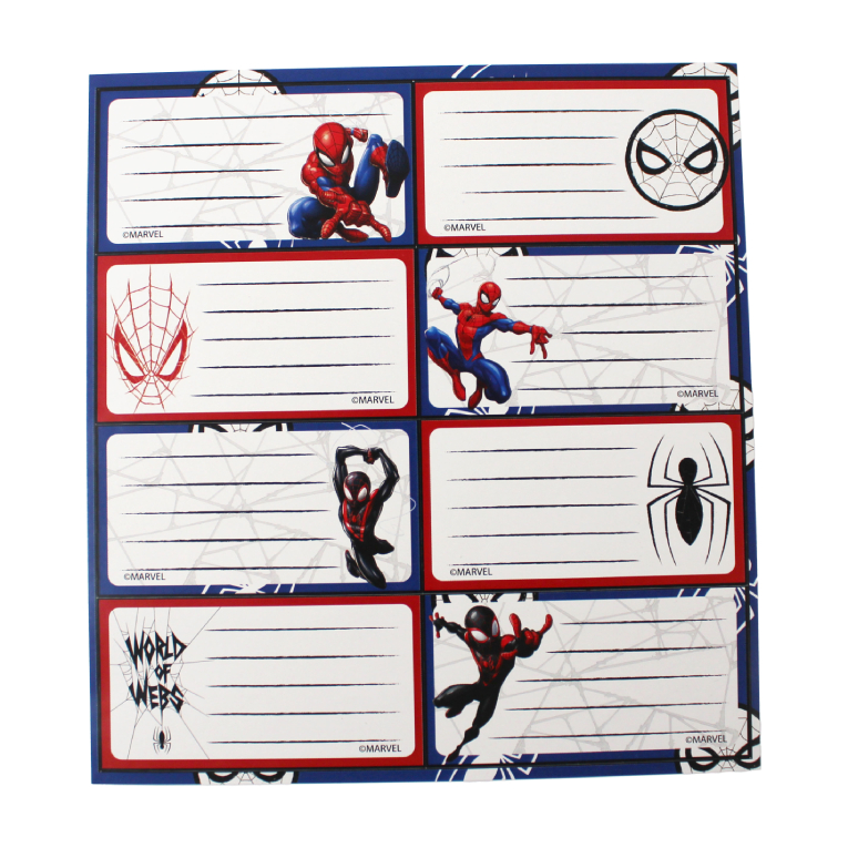 GIM - Gim Σχολικές Ετικέτες - Name Labels Spiderman Σετ 16τμχ 777-50246