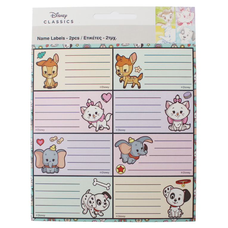 GIM - Gim Σχολικές Ετικέτες - Name Labels Animals Disney Σετ 16τμχ 772-14846