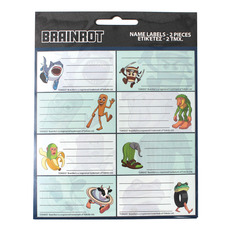 GIM -  TOIKIDO BRAINROT Σχολικές Ετικέτες - Name Labels Σετ 16τμχ 779-91046