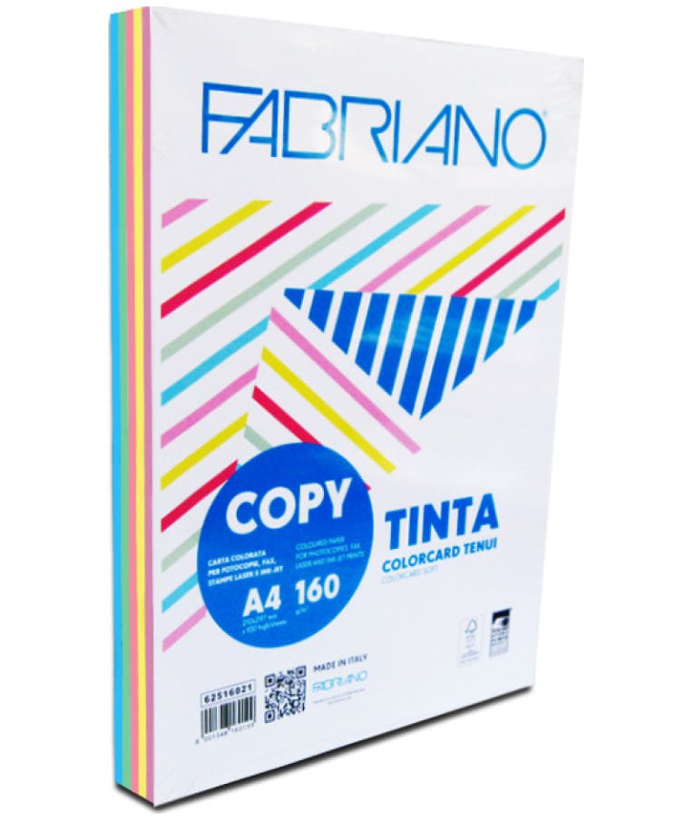 Copy Tinta Colorcard TENUI Soft Χαρτί Εκτύπωσης A4 160gr/m² 100 φύλλα pal Χρώματα 62516021 Κατάλληλο για εκτύπωση