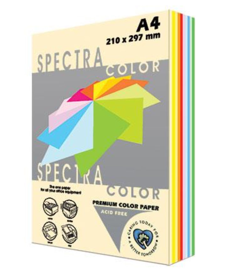 EFO+ - Spectra Color Χαρτί Εκτύπωσης A4 160gr/m² 125 φύλλα Πολύχρωμο 10 χρώματα 806901