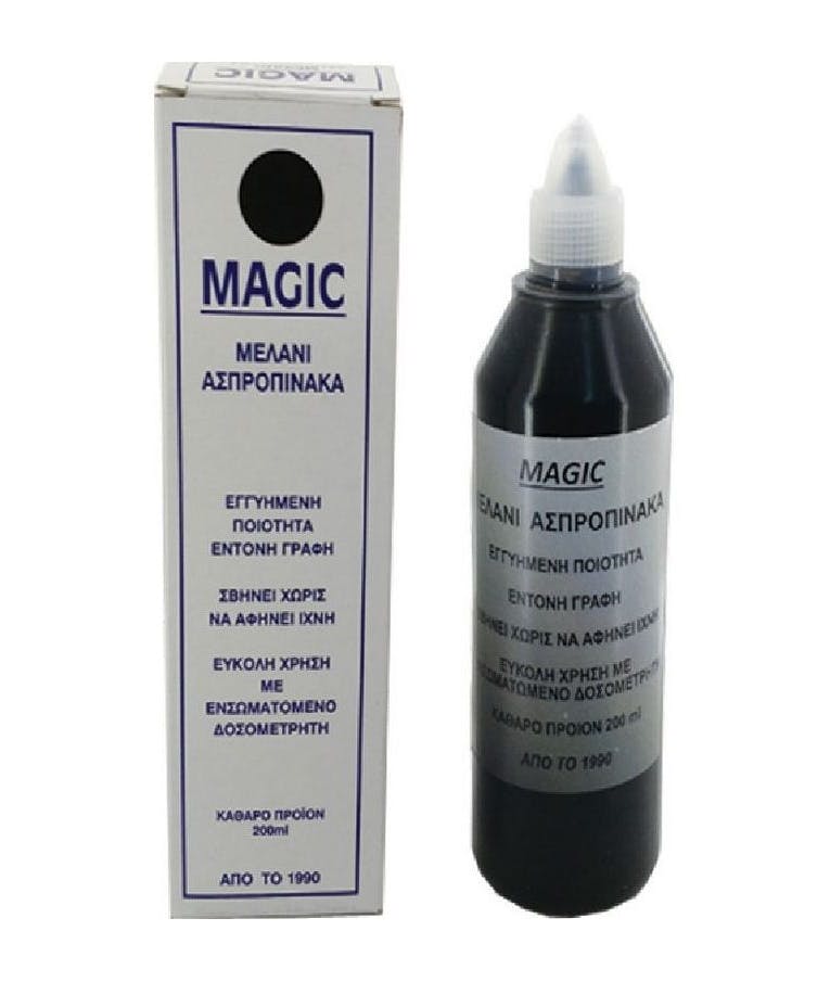 Magic Ανταλλακτικό Μελάνι για Μαρκαδόρο Ασπροπίνακα 200ml  σε Μαύρο χρώμα σε Πλαστικό Μπουκάλι WHITEBOARD 192.1.200B