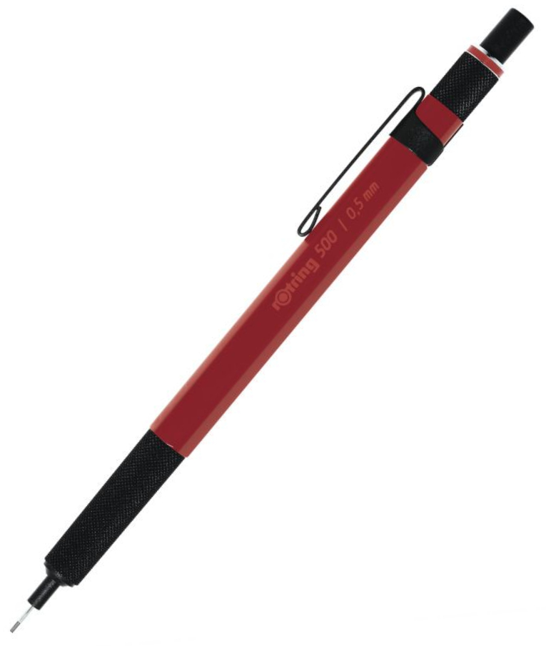 ROTRING - Rotring Red 500 Μηχανικό Μολύβι 0.5 mm σε Κόκκινο Χρώμα με  Πλαστικό Σώμα Εξάγωνο 2164107