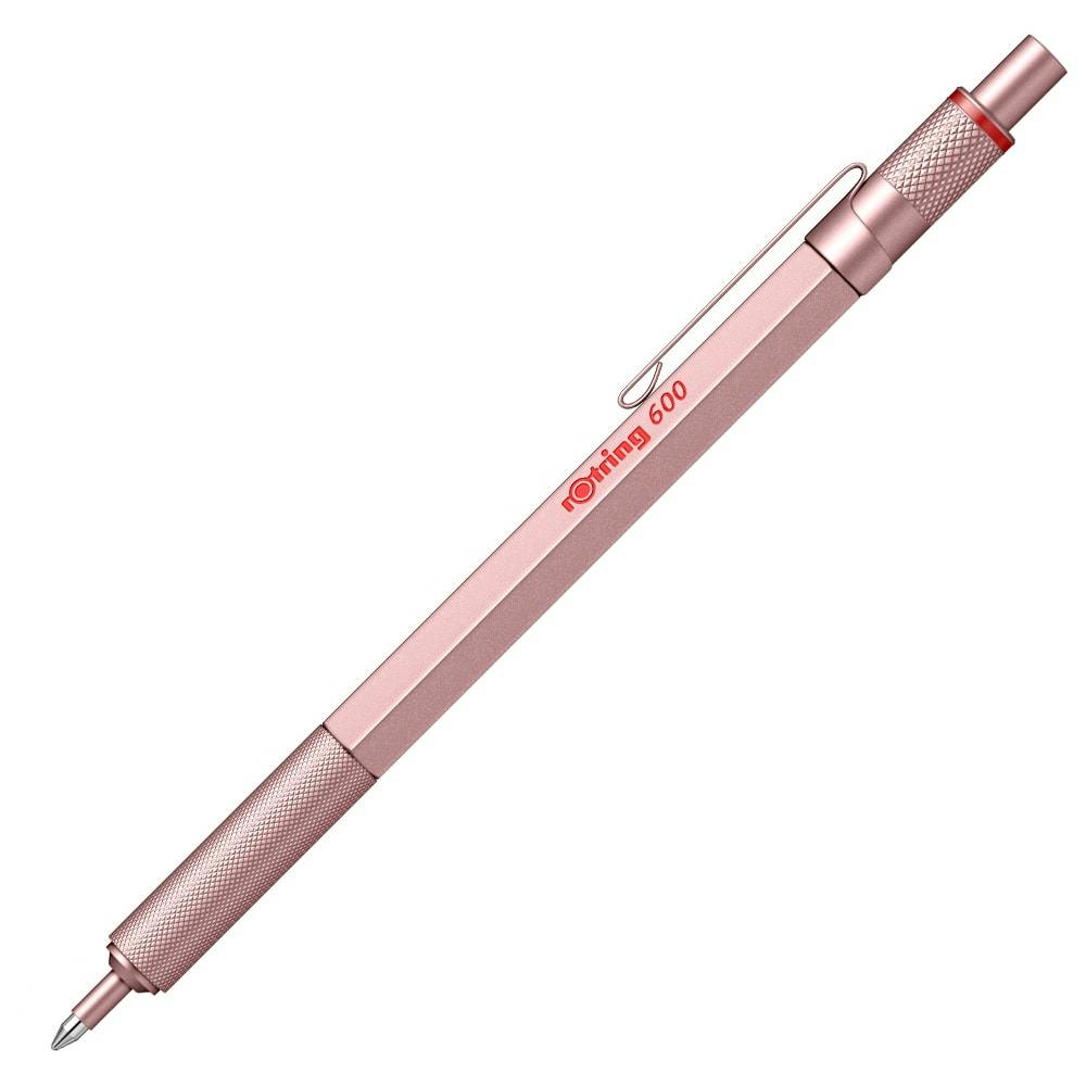 Rotring ROSE GOLD Ballpoint Pen 600 Ροζέ Χρώμα με Μεταλλικό Σώμα Εξάγωνο 2114269