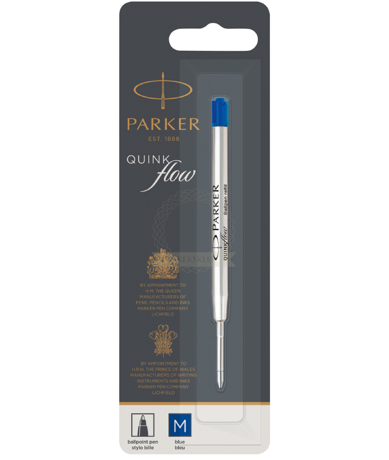 PARKER - Parker Quinkflow Ανταλλακτικό Μελάνι για Στυλό σε Μπλε χρώμα Ballpoint Medium 1.0 Bp (Blister) 1181.2313.53