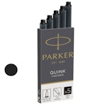 Parker Ανταλλακτικό Πένας Μαύρο  Quink Ink Black Σετ 5τεμ Fountain Pen 1950402