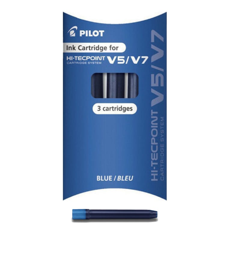 Pilot Hi-Techpont V5/V7 Ανταλλακτικό Μελάνι για Πένα σε Μπλε χρώμα 3τμχ BXS-IC-L-S3