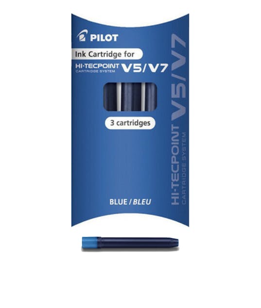 PILOT - Pilot Hi-Techpont V5/V7 Ανταλλακτικό Μελάνι για Πένα σε Μπλε χρώμα 3τμχ BXS-IC-L-S3