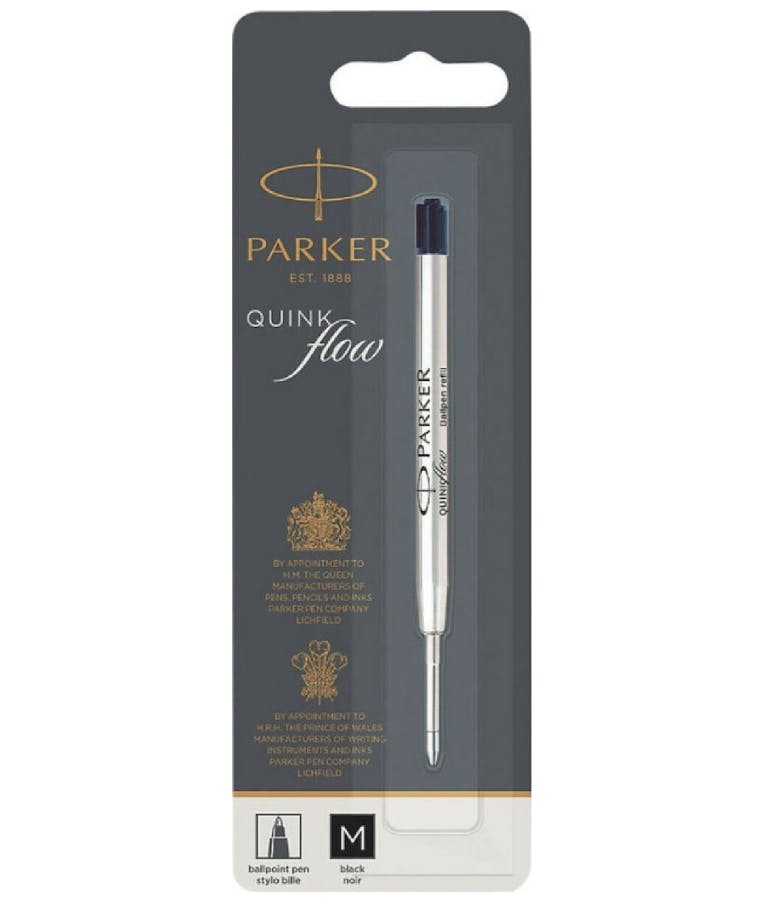 Parker Quinkflow Ανταλλακτικό Μελάνι για Στυλό σε Μαύρο χρώμα Ballpoint Medium 1.0 Bp (Blister) 1181.2311.53  1950369