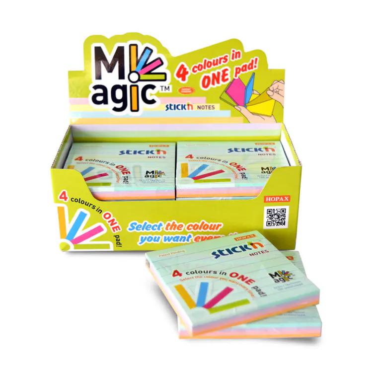 STICK N - Stick'n Notes Αυτοκόλλητα Χαρτάκια Σημειώσεων Ριγέ mix χρώματα 76x127mm 100 φύλλων 21578