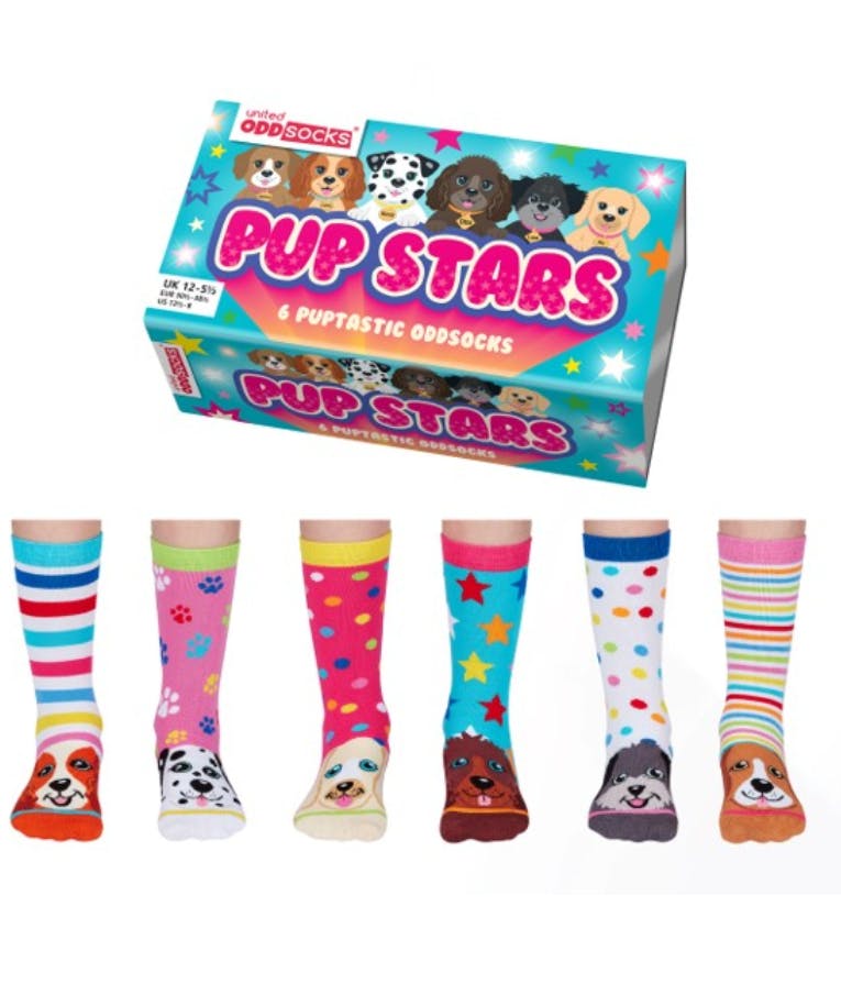  6 Puptastic OddSocks - PUP STARS - Animal Themed Παιδικές Κάλτσες Σετ 6 τεμ EUR 30.5-38.5 PUP