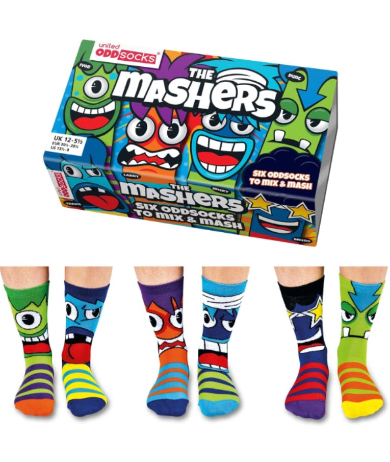  6 OddSocks το Μιχ & Mash - THE MASHERS - Monster Themed Κάλτσες Σετ 6 τεμ EUR 30.5-38.5 MASHERS