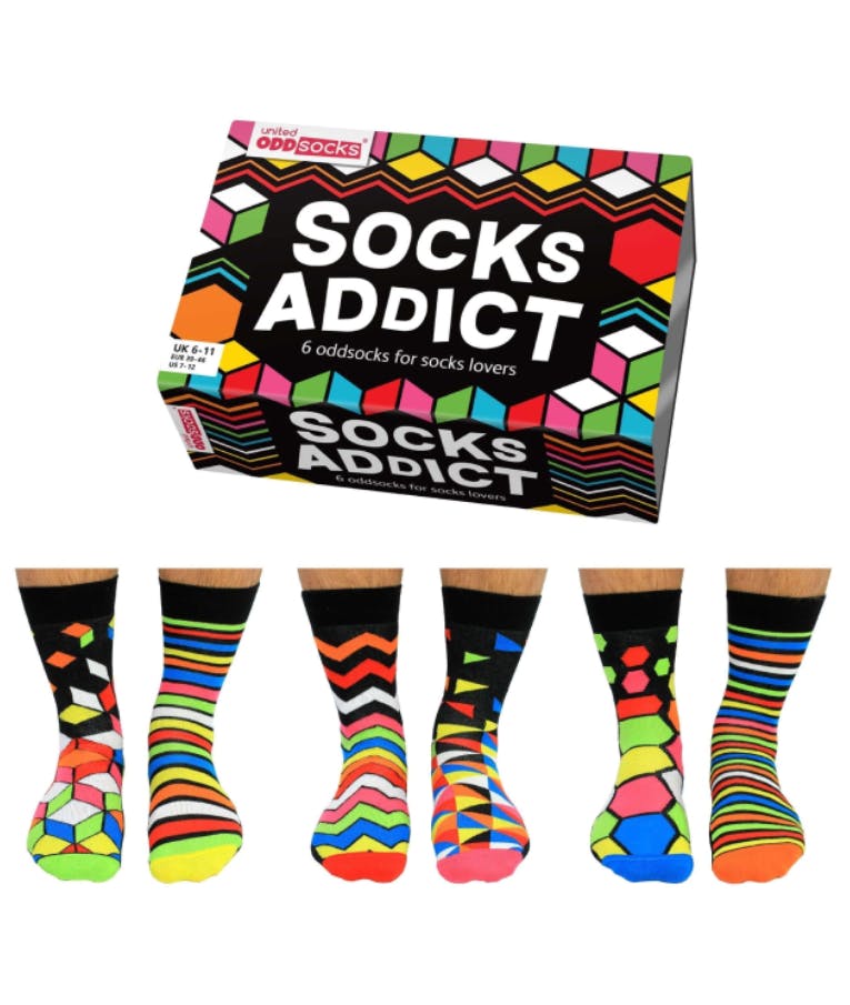 6 OddSocks for socks lovers - SOCKS ADDICT - Κάλτσες Σετ 6 τεμ EUR 39-46 ADDICT
