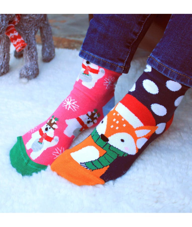 UNITED ODD SOCKS - United Odd Socks 6 Winter - Loving OddSocks - MISTLETOES- Christmas Themed Κάλτσες Σετ 6 τεμ EUR 37-42  MISTLE