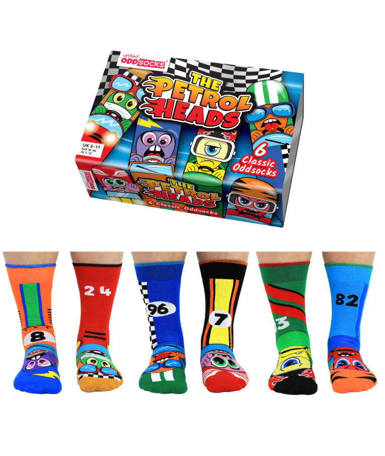  THE PETROL HEADS - 6 classic oddsocks to mix and mismatch Κάλτσες Σετ 6 τεμ EUR 39-46