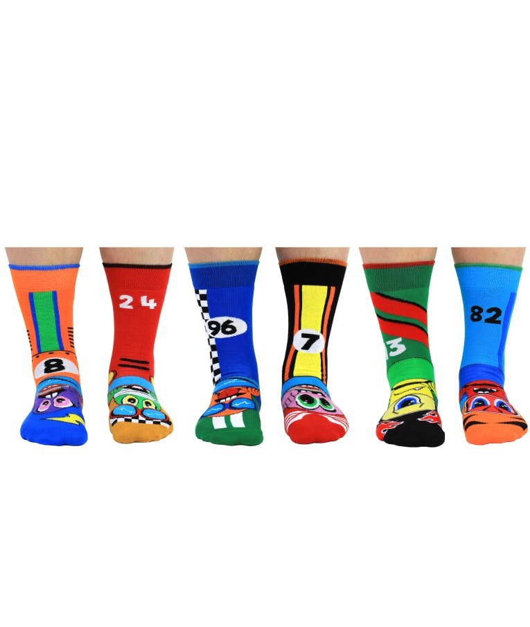 UNITED ODD SOCKS - United Odd Socks THE PETROL HEADS - 6 classic oddsocks to mix and mismatch Κάλτσες Σετ 6 τεμ EUR 39-46